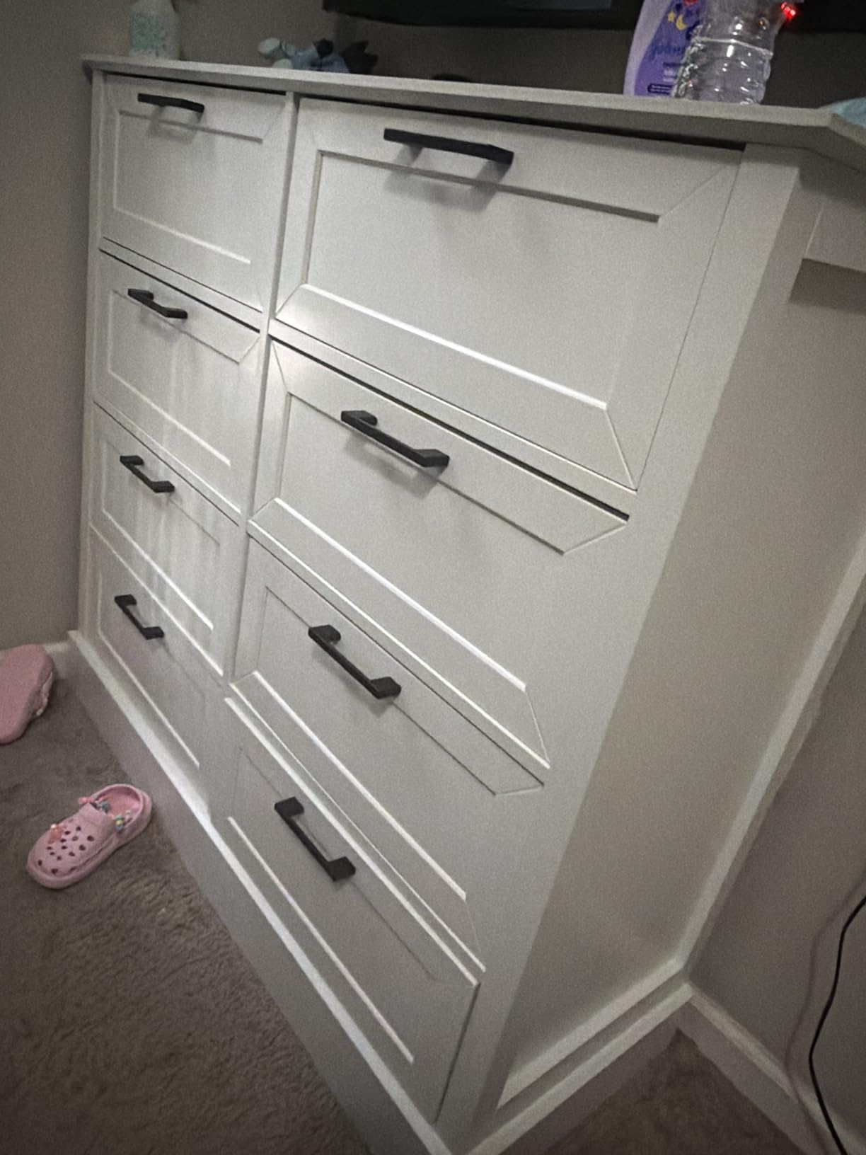 White 6 Drawer Dresser, 55 Inch Tall White Dresser for Bedroom, Modern Farmhouse Style Chest of Drawers for Bedroom Living Room, Wood Rustic Tall Clothing Organizer for Closet, Living Room, Hallway customer photo 1