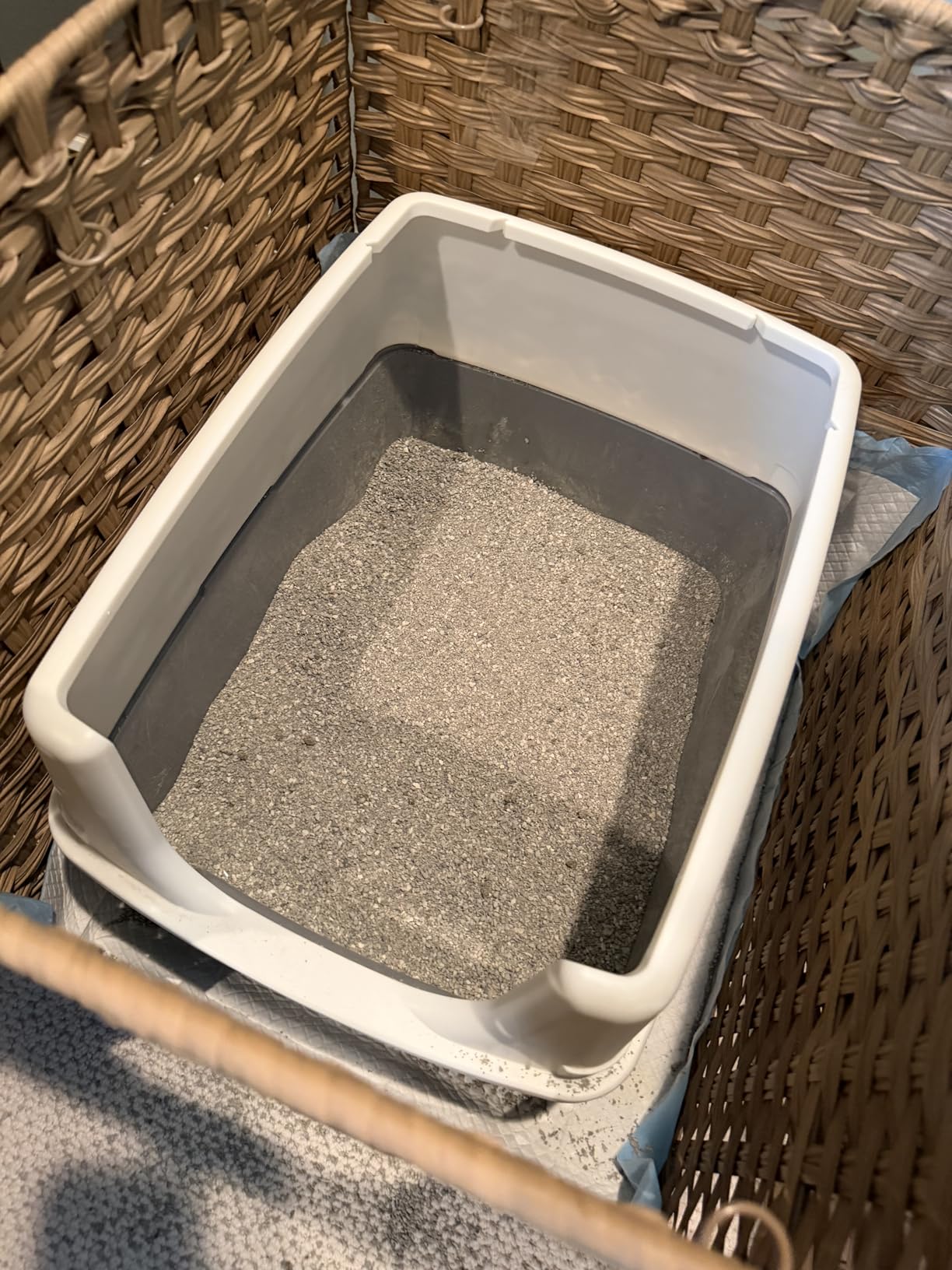 SETVSON Cat Litter Box Enclosure Furniture, Hidden PE Rattan, Natural customer photo 2