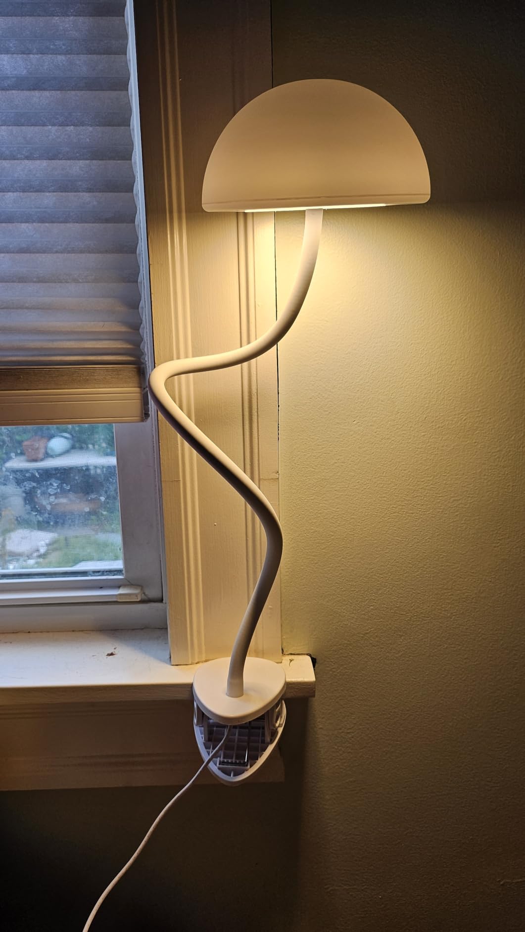 Shroommate Dorm Room Essential Clip On Bed Light for Dorm Room - White customer photo 2