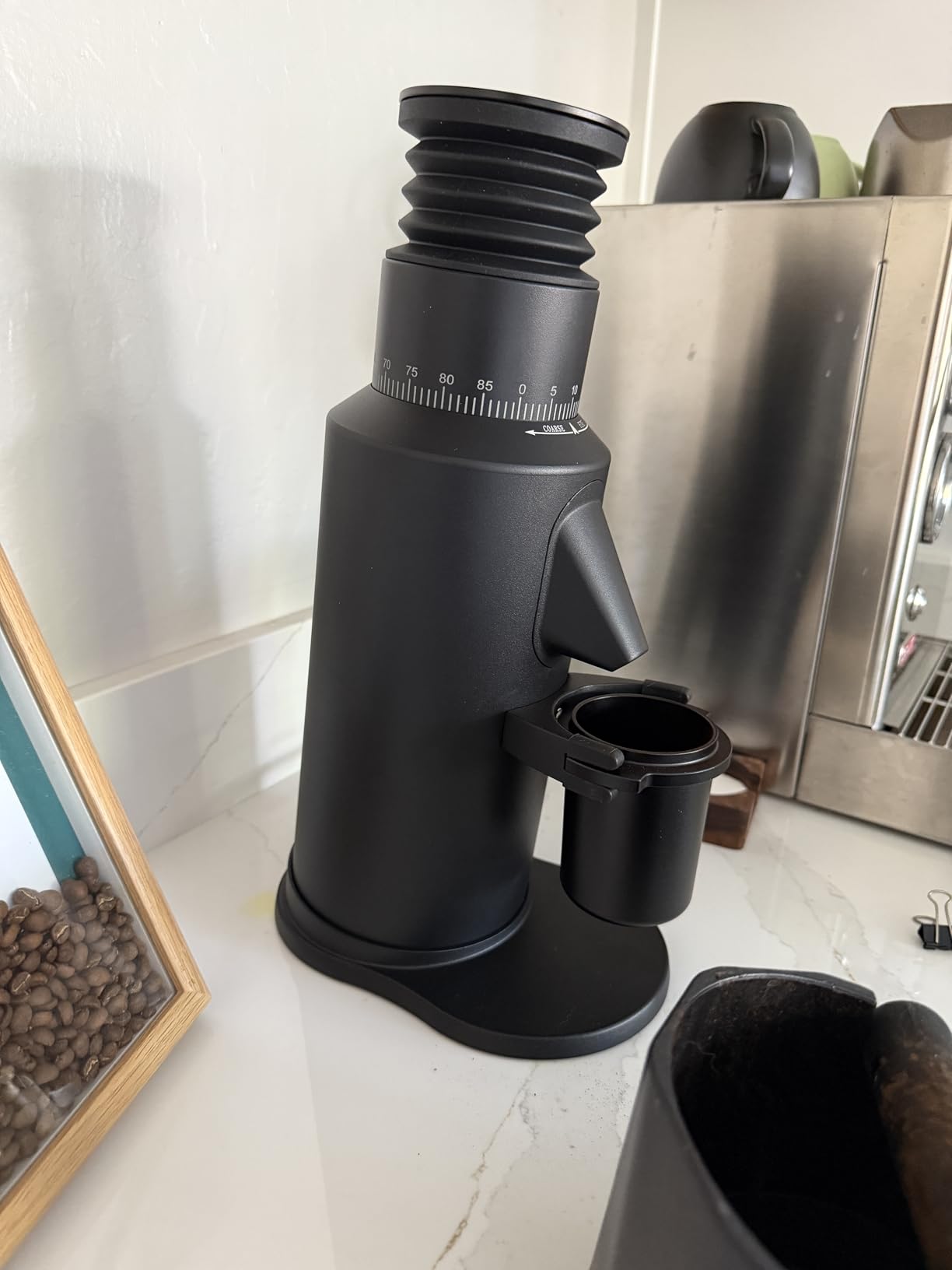 beanglass T64 Single Dose Coffee Grinder, 64mm Flat Burrs Electric Espresso Grinder (Black) customer photo 2