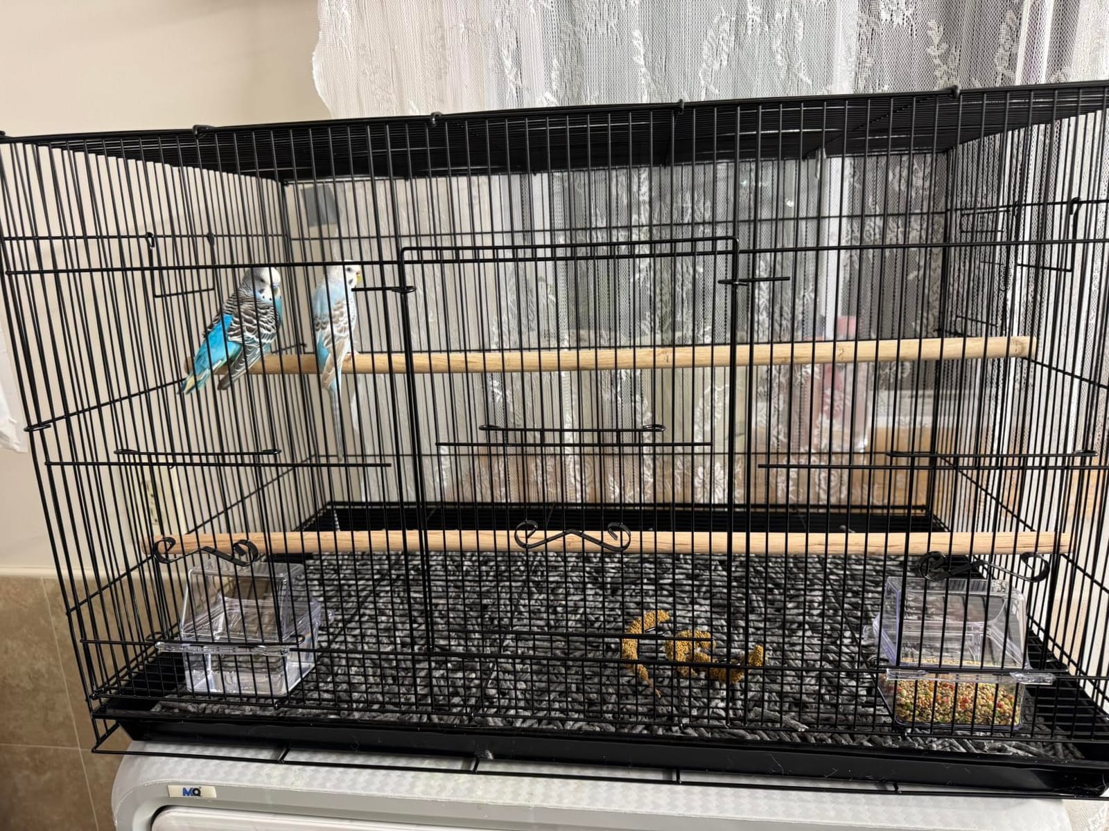 VEVOR 30-inch Flight Bird Cage, Stackable Bird Cage for Small Parrots Canaries Cockatiels Lovebirds Finches Budgies Conures Macaws Pet Travel Birdcage with Handle and Perches customer photo 2