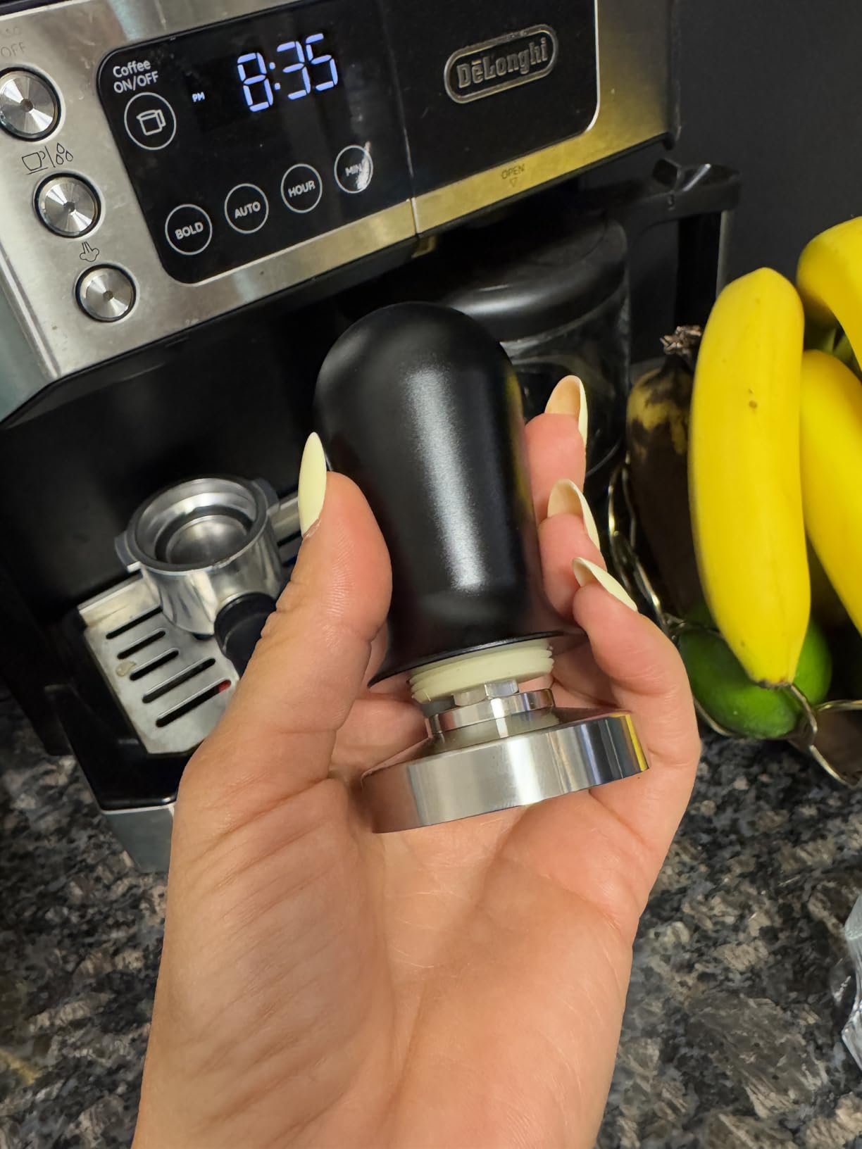LuxHaus 58mm Calibrated Level Tamper for Espresso Machine with Spring Loaded 100% Flat Stainless Steel Base customer photo 2