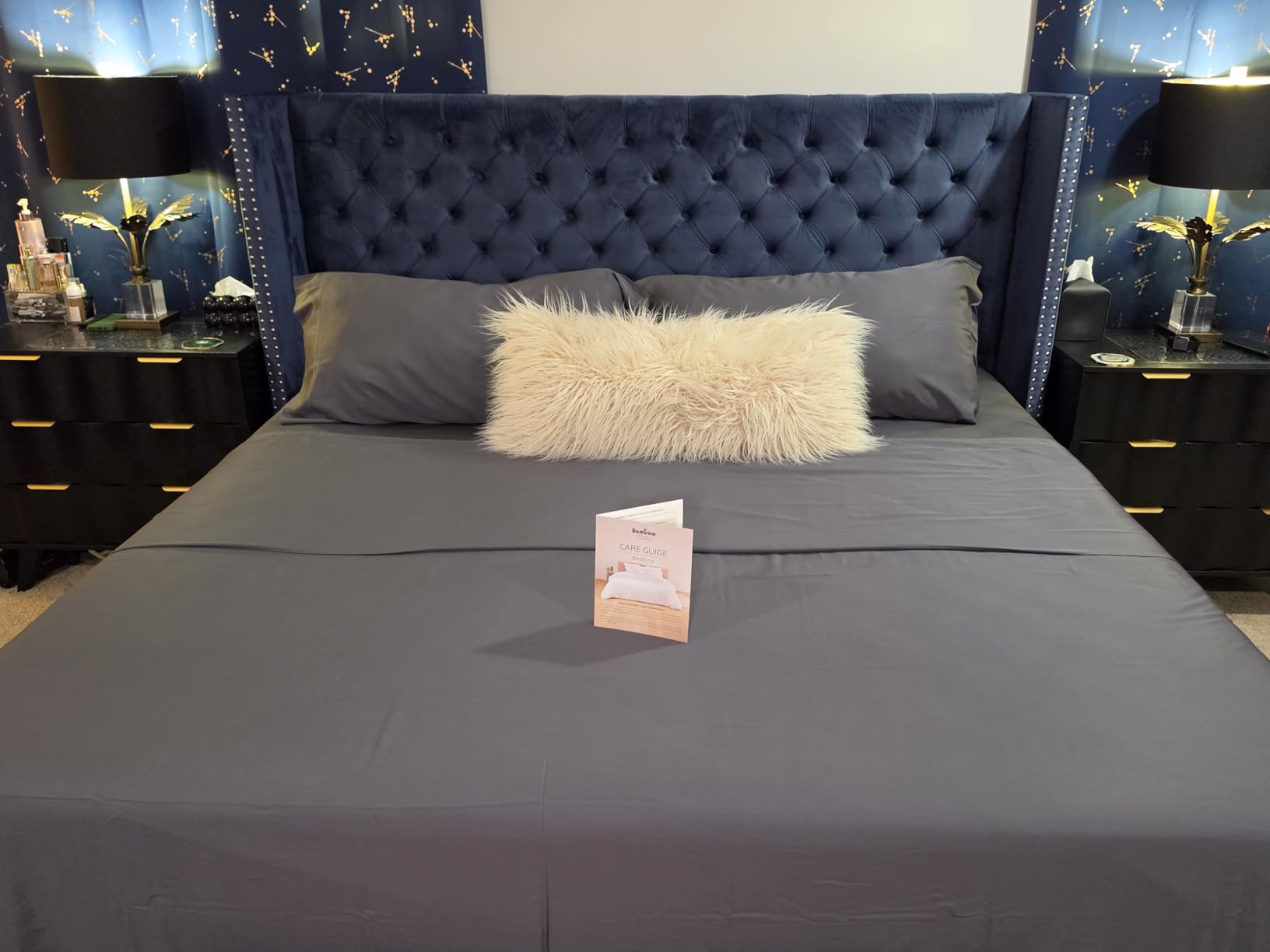Bambaw 100% Viscose Derived from Bamboo Sheets Queen Size Set – 4pcs Cooling Sheets Queen Size, Perfect for Hot Sleepers, with Deep Pockets, Fits Up to 16'' with Elastic Corner Straps (Ivory) customer photo 2