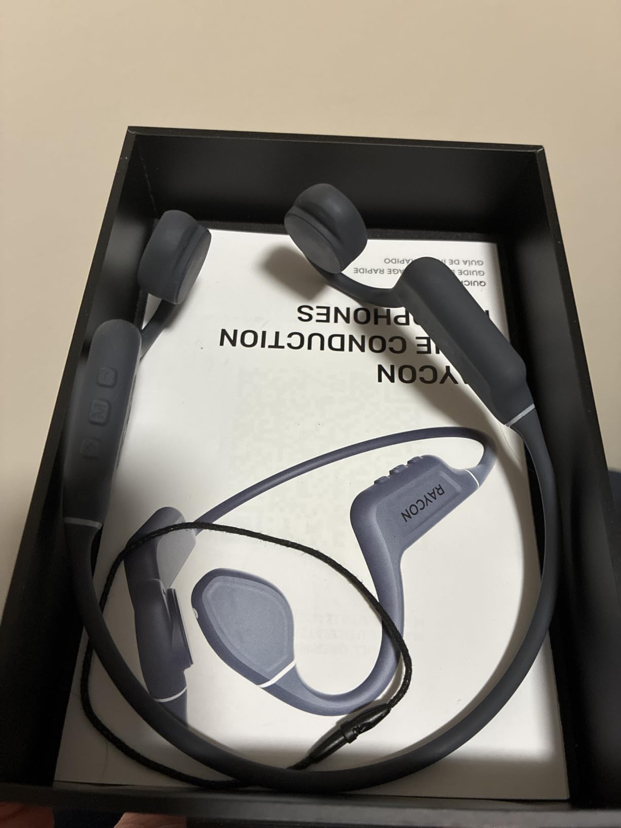 Raycon Bone Conduction Headphones - Open Ear Running Headphones & Bluetooth Earbuds, Sweat & Water-Resistant with Mic (Gray) customer photo 2