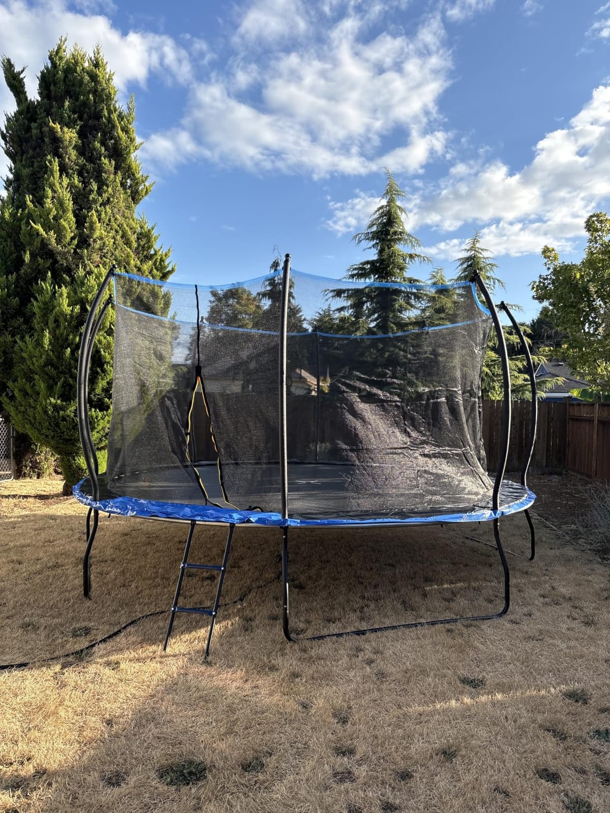 YUMPIE 8FT 10FT 12FT 14FT 16FT Quick-Connect Outdoor Trampoline with Ladder customer photo 1