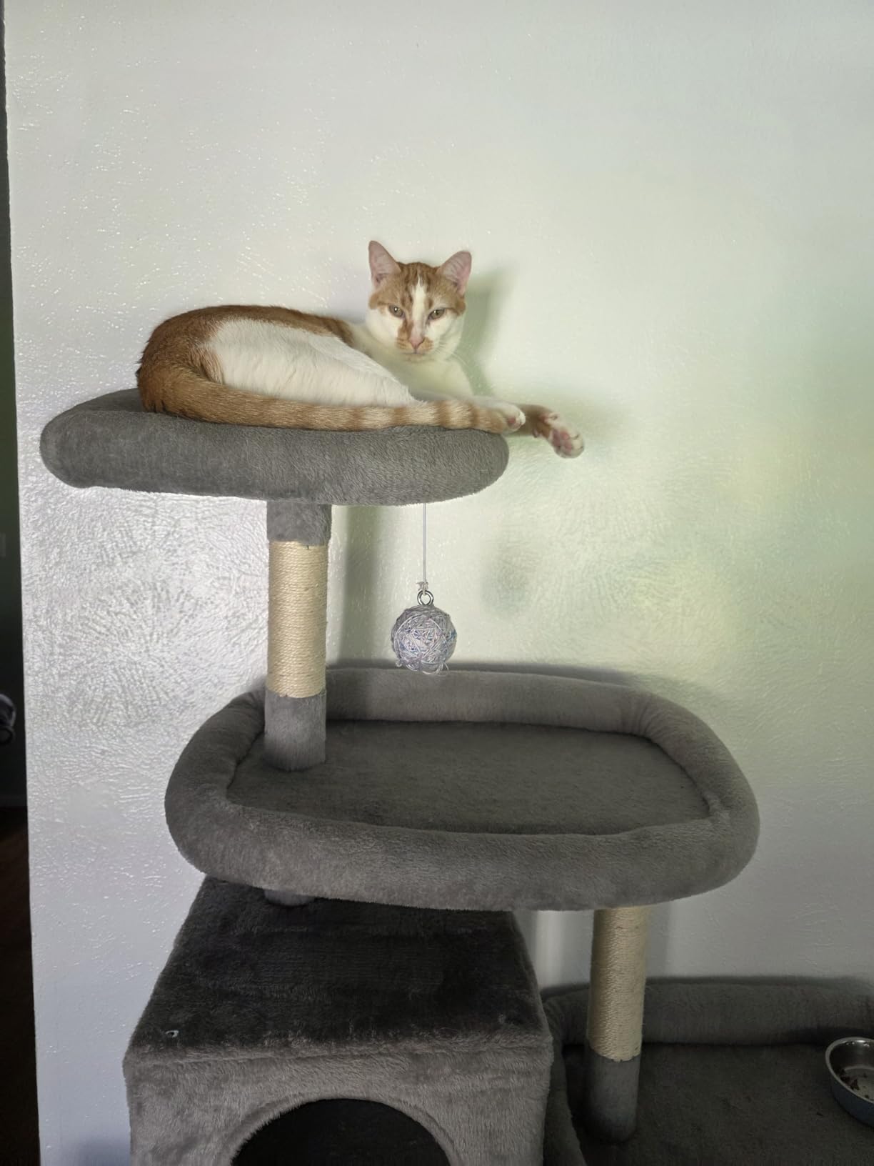 Hey-brother Cat Tree Tower with Stable Extended Base, 3 Platforms, MPJ038W customer photo 2