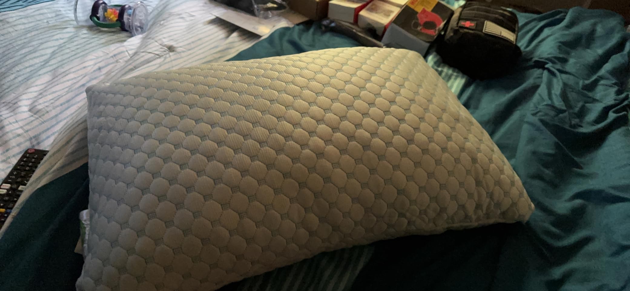 Nestl Cooling Pillow, Shredded Memory Foam Pillows King Size Set of 2, Gel Infused Cool Pillow, Adjustable King Size Pillow for Sleeping, Breathable King Pillow, Washable Removable Bed Pillow Cover customer photo 2
