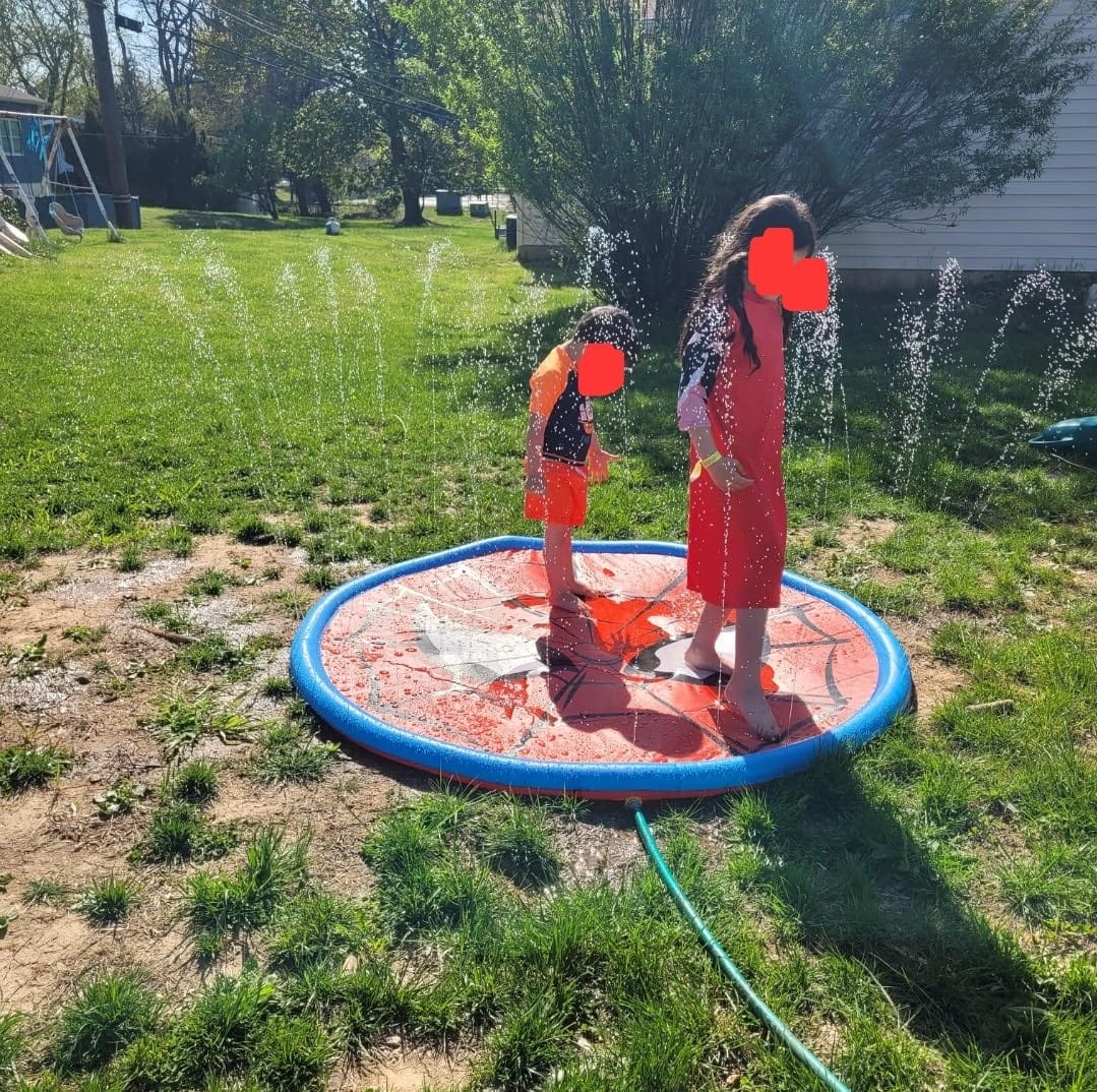 Non Slip Splash Pad for Kids and Dogs 67'' Extra Large Splash Pad customer photo 1