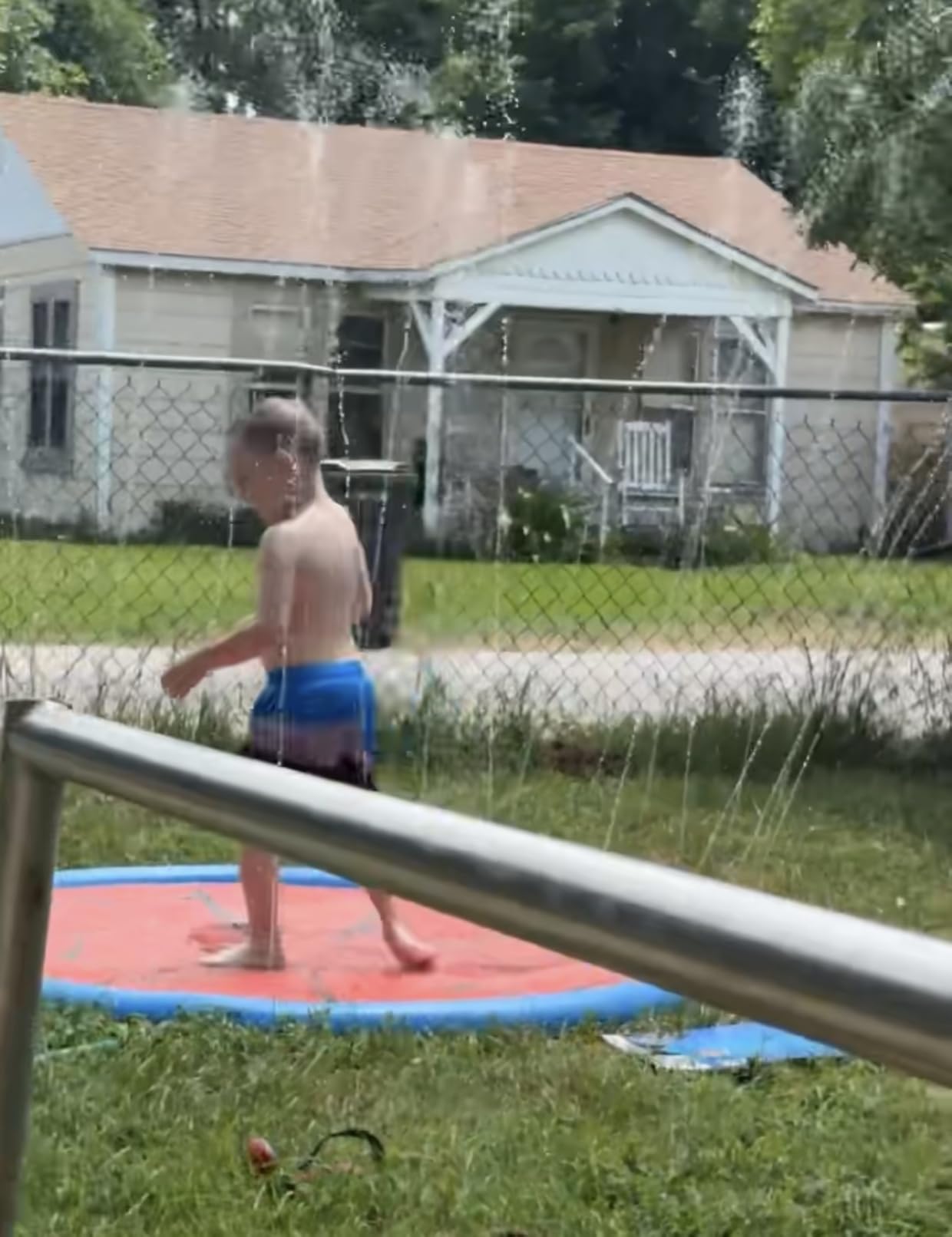 Non Slip Splash Pad for Kids and Dogs 67'' Extra Large Splash Pad customer photo 2
