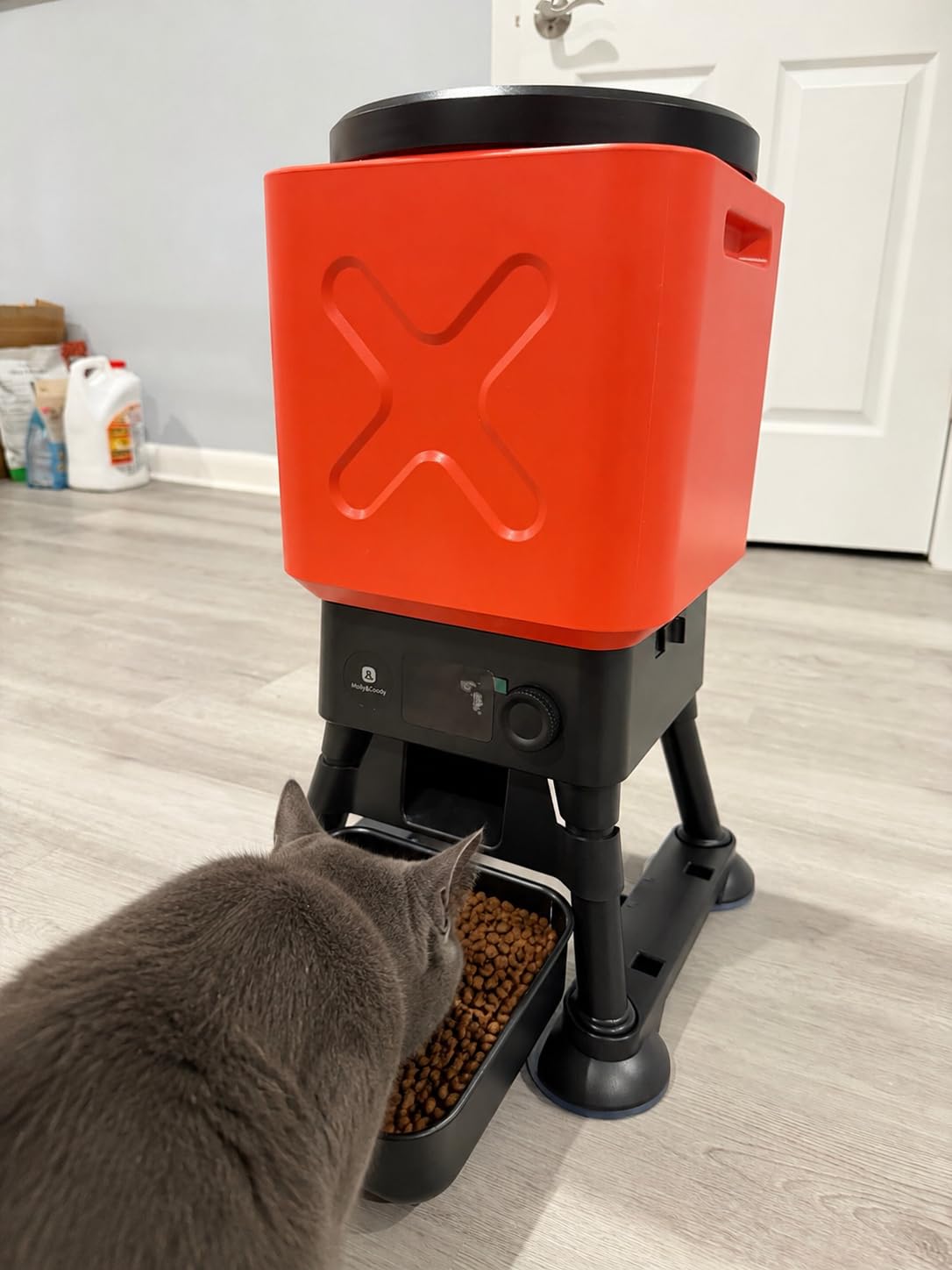 Automatic Dog Feeder for Large Dogs, 14L Capacity, Remote Feeding, Anti-Blockage System, Timed Auto Dog Food Dispenser, 2.4G WiFi App Control,Dual Power Supply,Stainless Steel Bowl customer photo 2