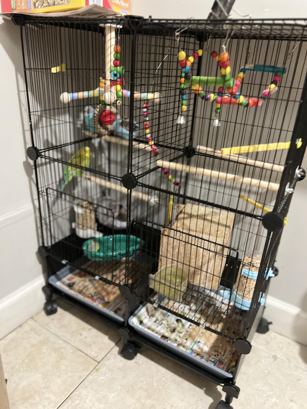 VISCOO Upgraded Encrypted Metal 46-Inch Bird Cage for Parrot Parakeets customer photo 2