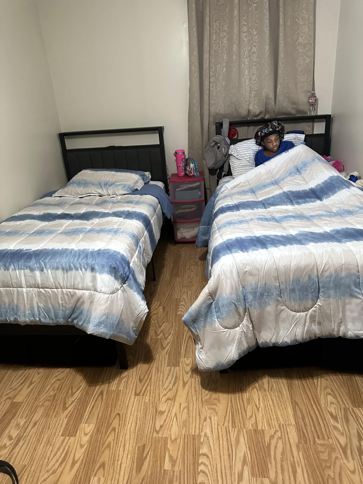 Furnulem Queen Bed Frame with Storage Drawers and Upholstered Headboard customer photo 2