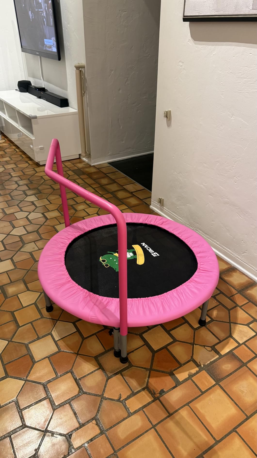 BCAN SP1 36'' Kids Toddler Trampoline Indoor, Foam Handle | FED Fitness customer photo 1