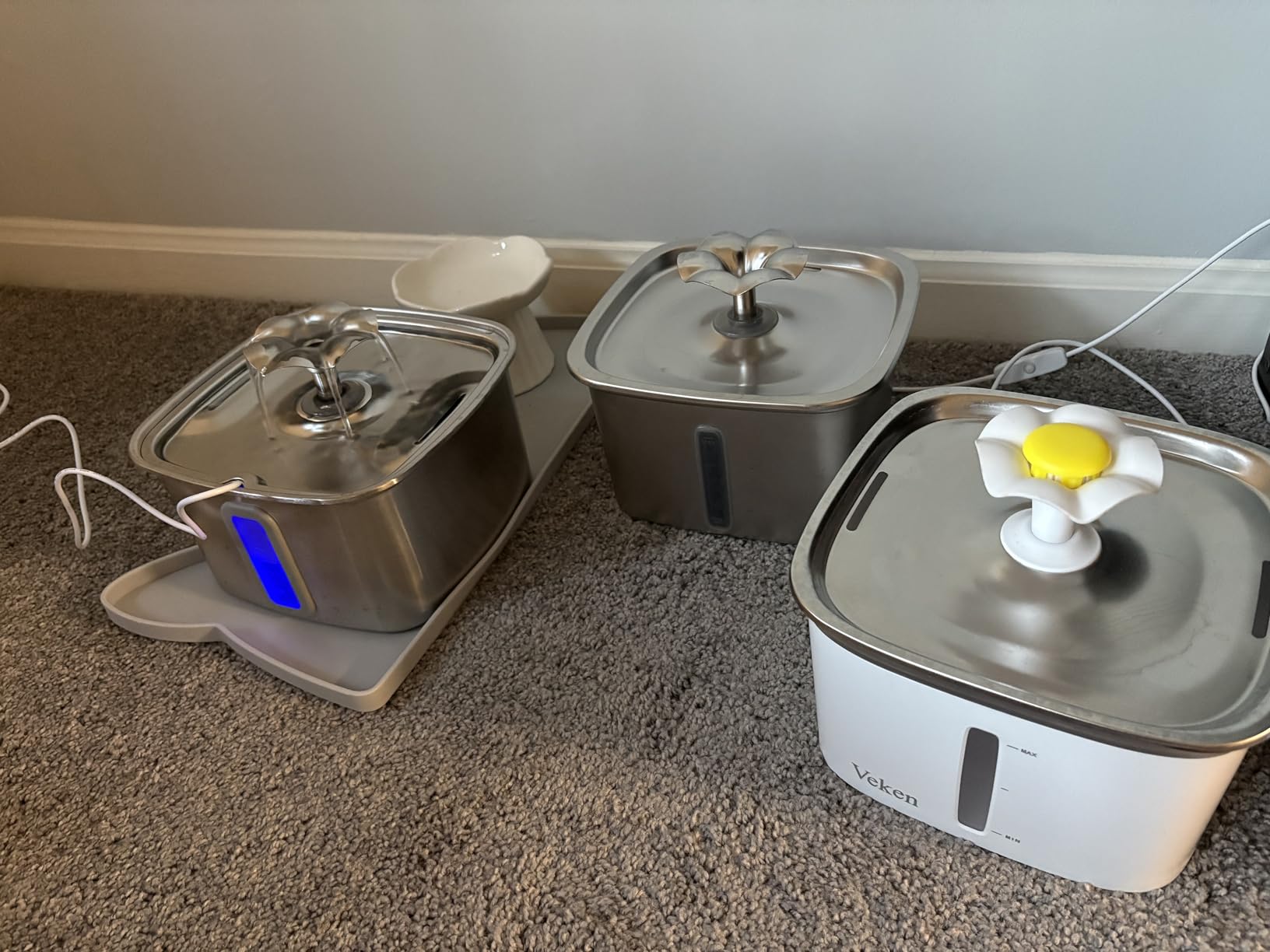 Veken Innovation Award Winner Stainless Steel Cat Water Fountain, 108oz, C1 customer photo 2