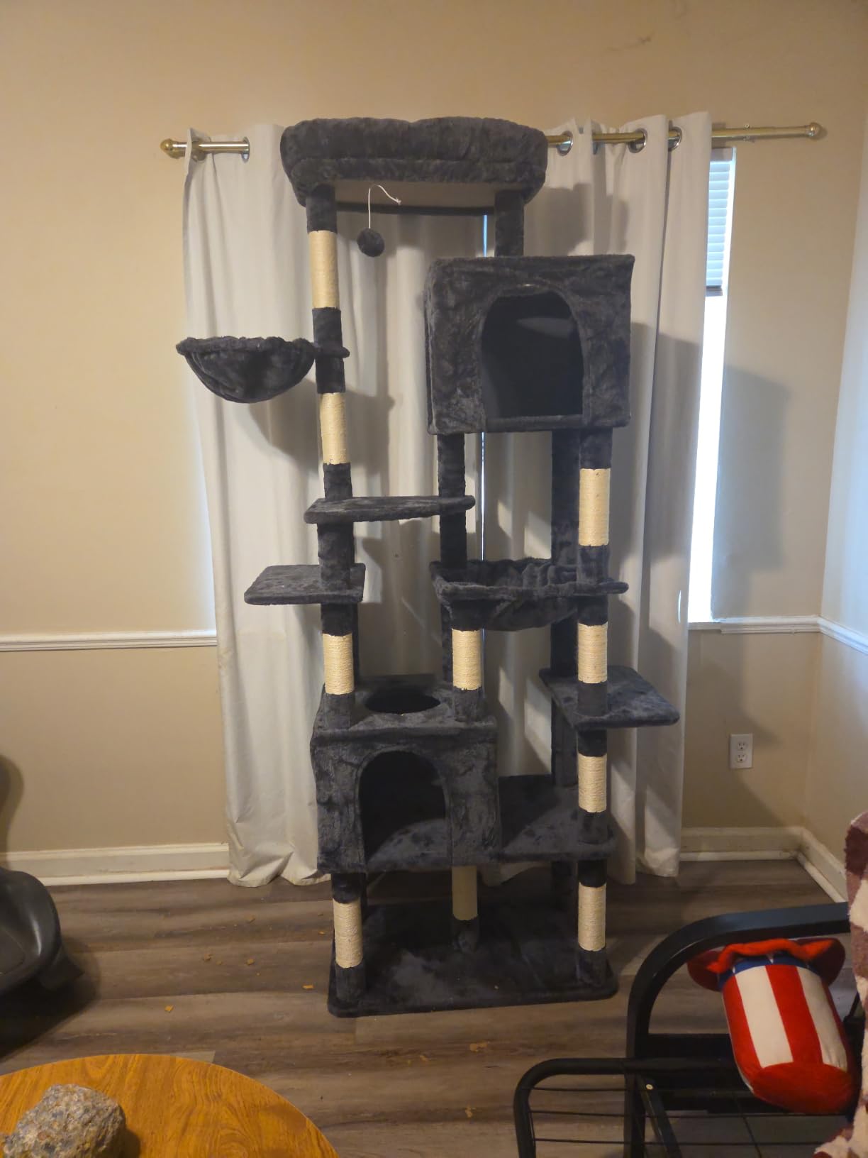 Heybly Cat Tree, 76-Inch Tall Heavy Duty Cat Tower for Big Cats HCT039W customer photo 1