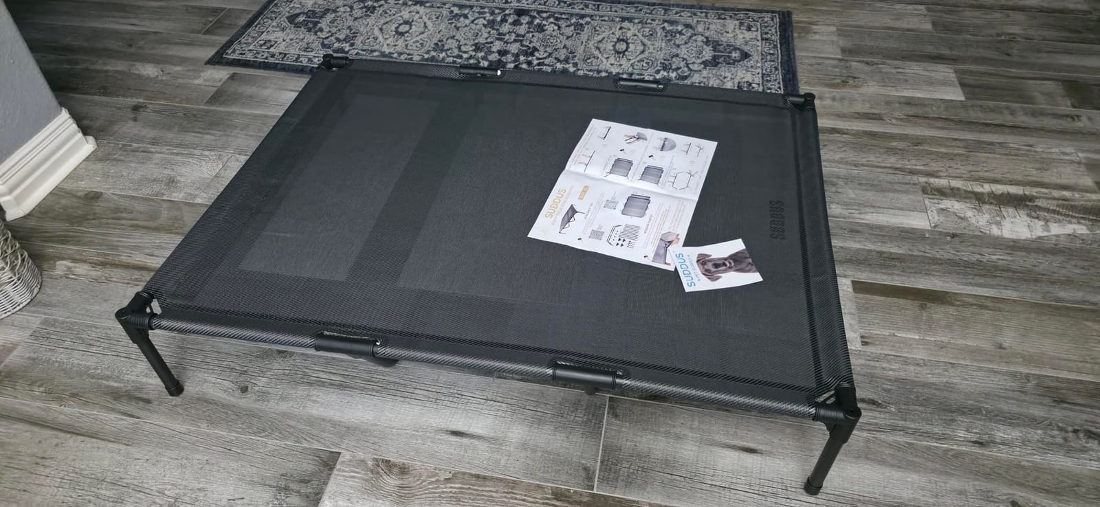 suddus Elevated Dog Bed Waterproof Outdoor, Portable Raised Dog Bed, Dog Bed Off the Floor, Chew-Proof Dog Bed Easy Clean Indoor or Outdoor Use,XX-Large, 56 * 37.5 * 9in, Grey customer photo 1
