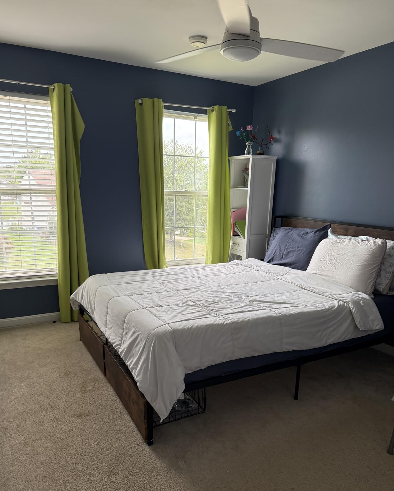 LIKIMIO King Size Bed Frame with 2 Drawers and Charging Station customer photo 2