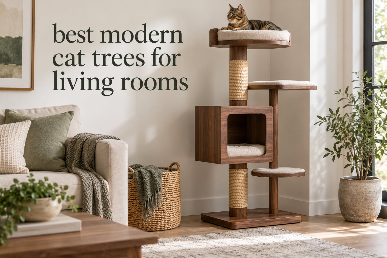 best modern cat trees for living rooms