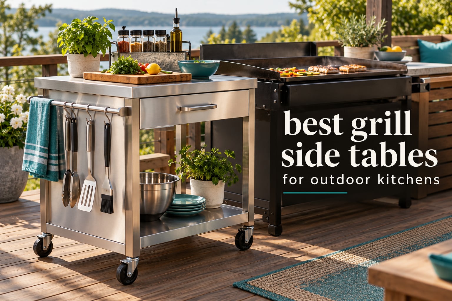 best grill side tables for outdoor kitchens