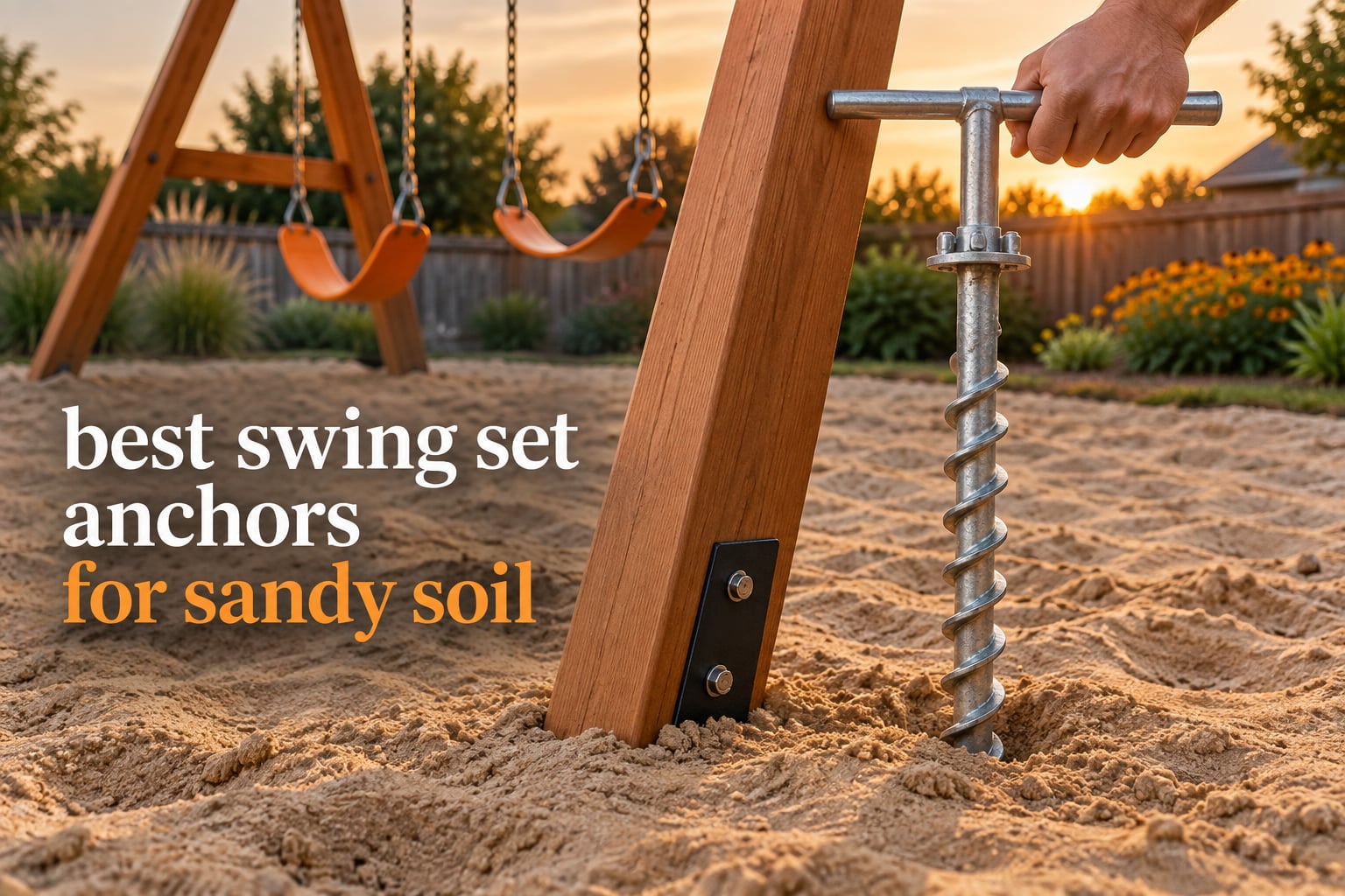 best swing set anchors for sandy soil