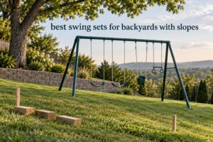 best swing sets for backyards with slopes