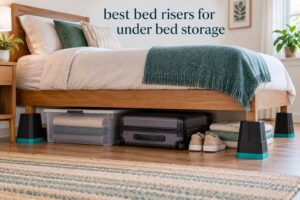best bed risers for under bed storage