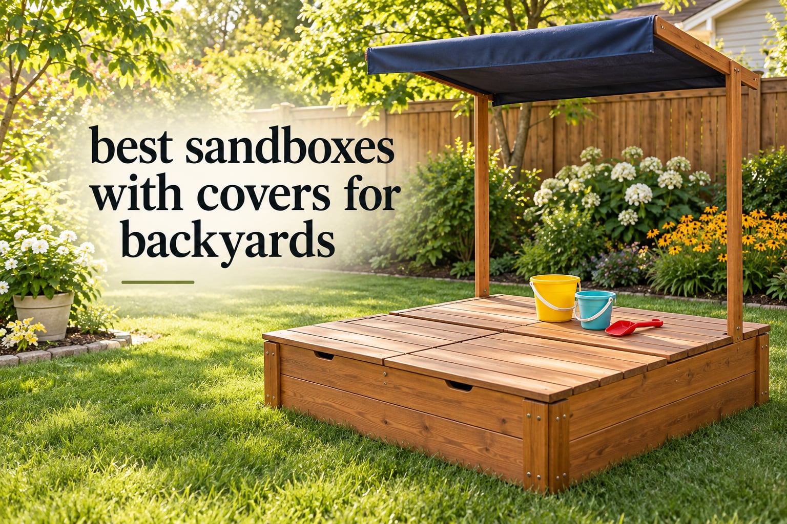 best sandboxes with covers for backyards