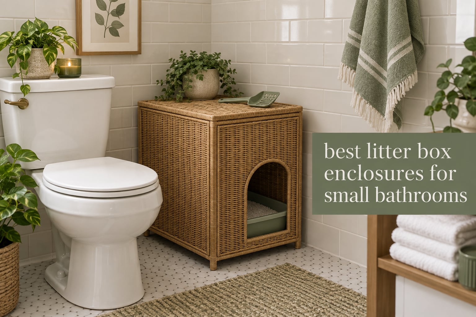 best litter box enclosures for small bathrooms