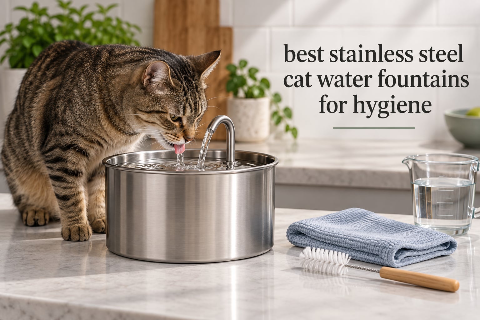 best stainless steel cat water fountains for hygiene