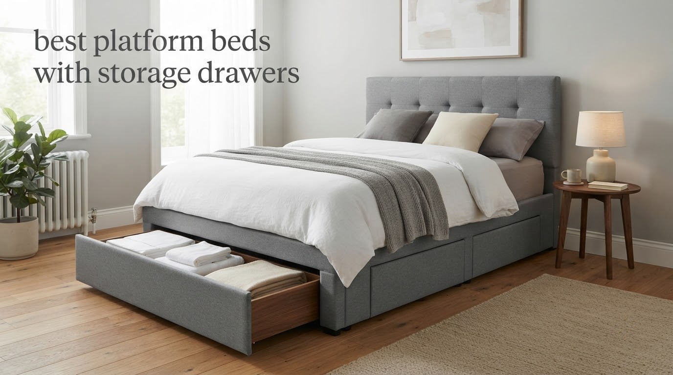 best platform beds with storage drawers