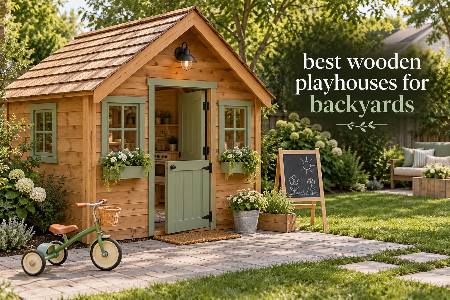 best wooden playhouses for backyards
